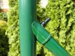 Vzpěra plotová 300 cm, 38 mm, pozinkovaná + PVC zelený     